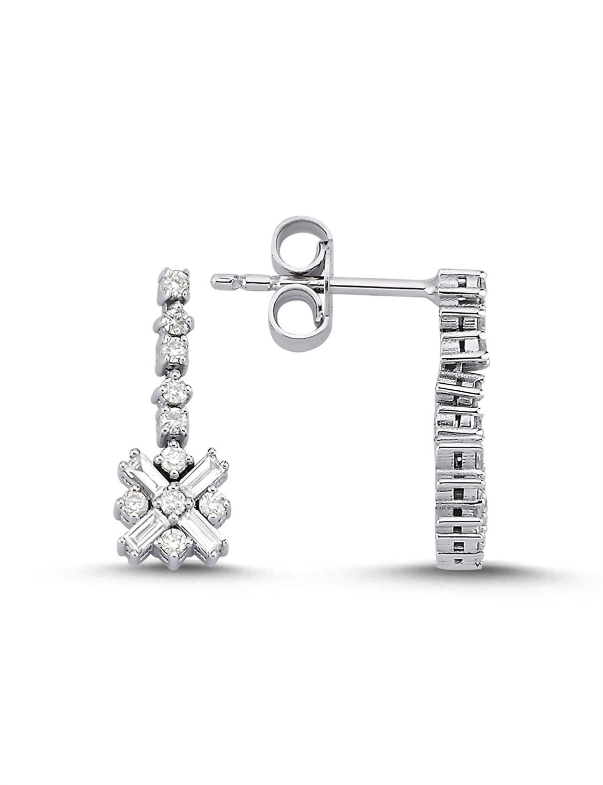 0.32 Carat Diamond Baguette Earrings Main image