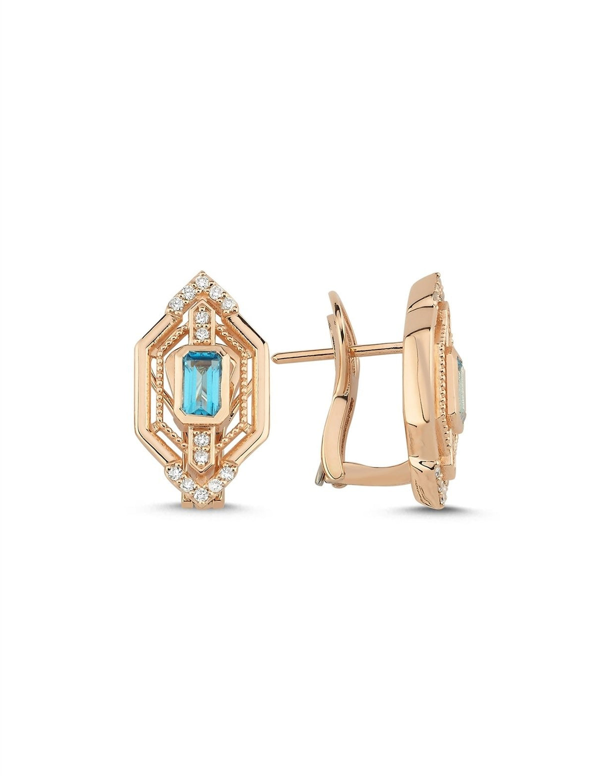1.00 Carat Diamond Topaz Earrings Main image