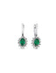 1.45 Carat Diamond Emerald Earrings