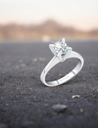 0.50 Carat V Setting Diamond Solitaire Ring