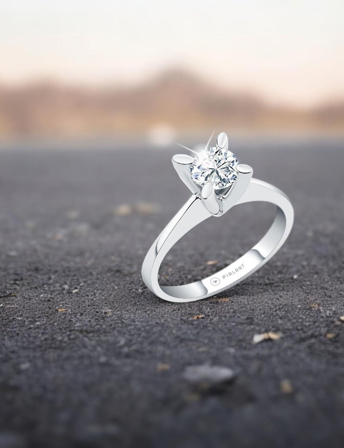 0.50 Carat V Setting Diamond Solitaire Ring