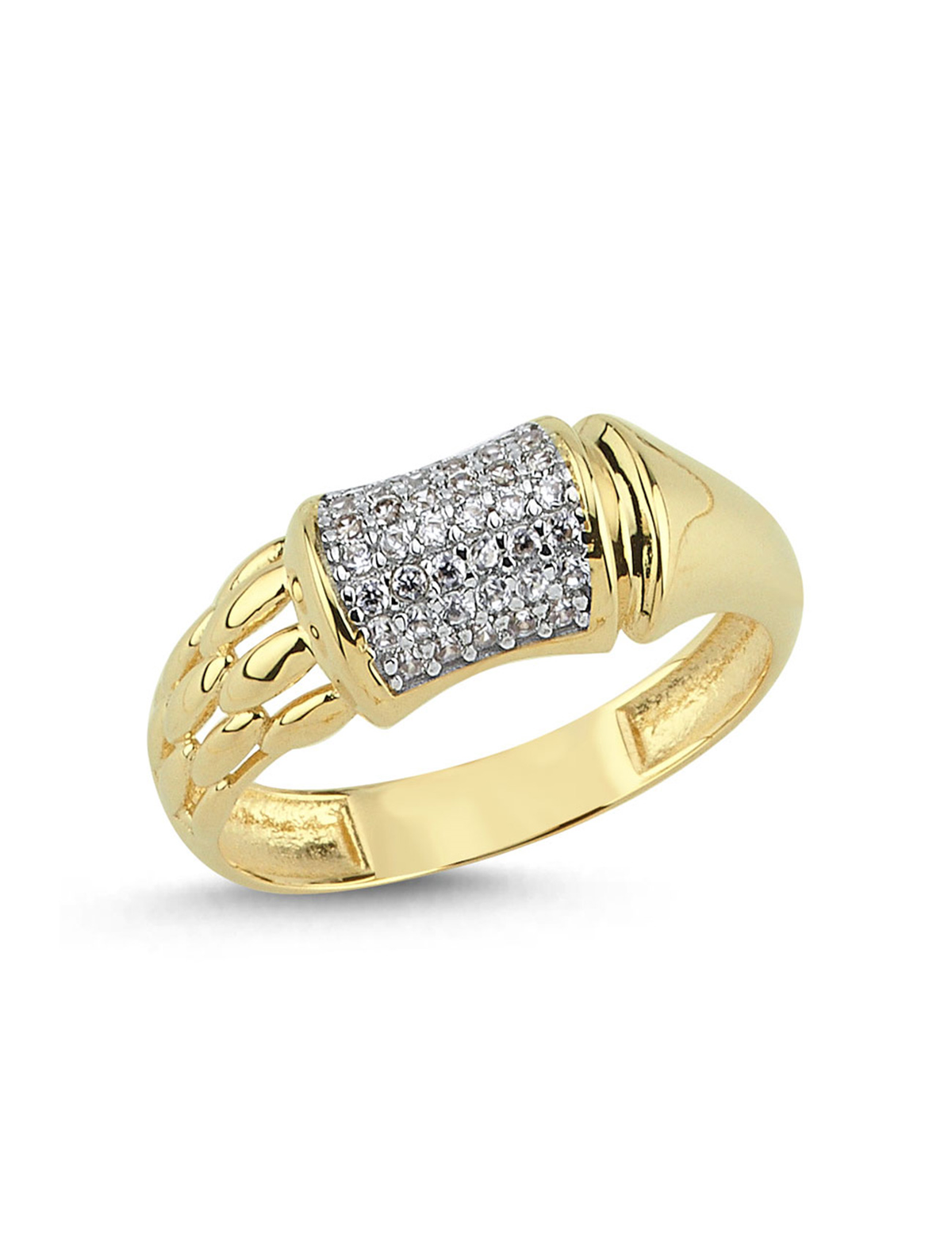 Stone-Set Bold Gold Ring Main image