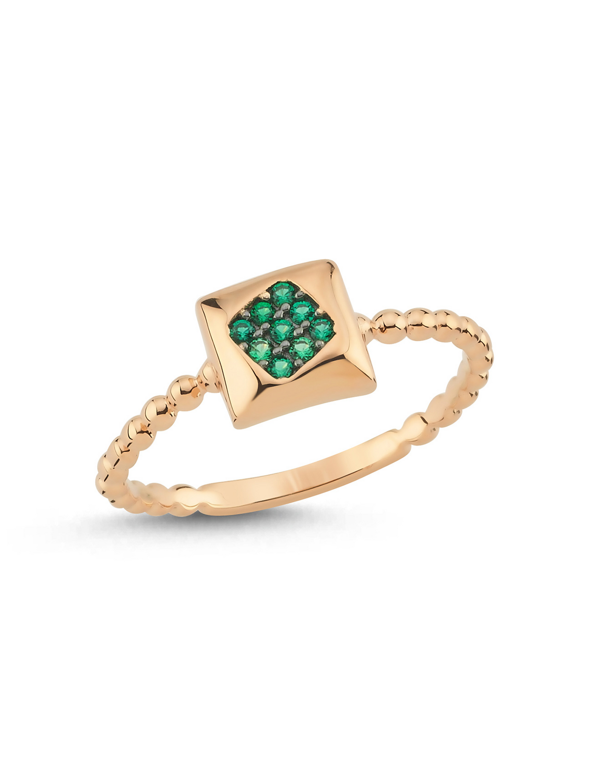 Square Shine Gold Ring Main image