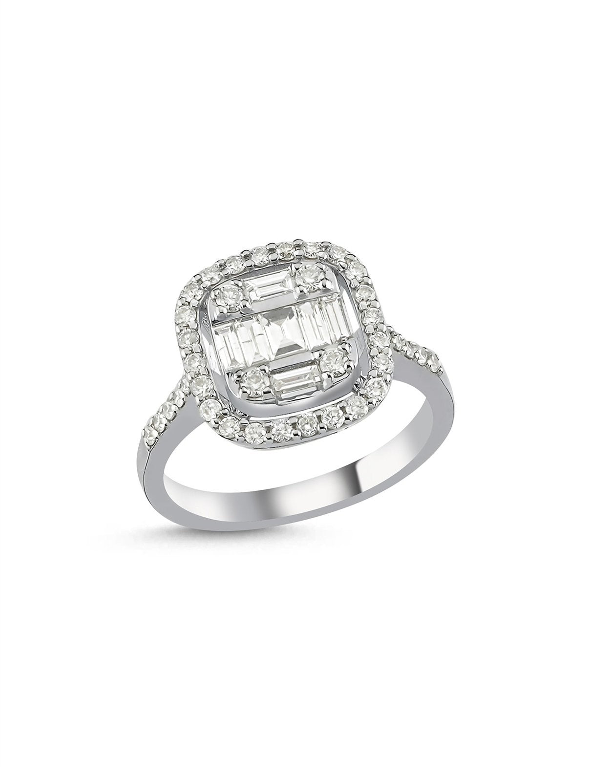 0.80 Carat Diamond Baguette Ring