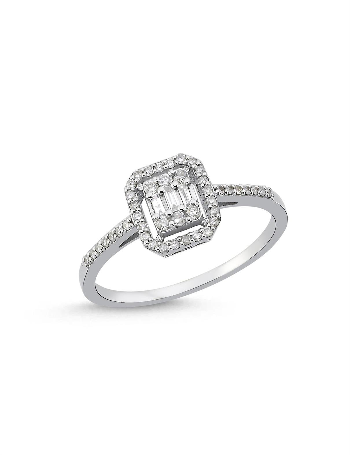 0.23 Carat Shoulders Stone-Set Baguette Diamond Ring Main image