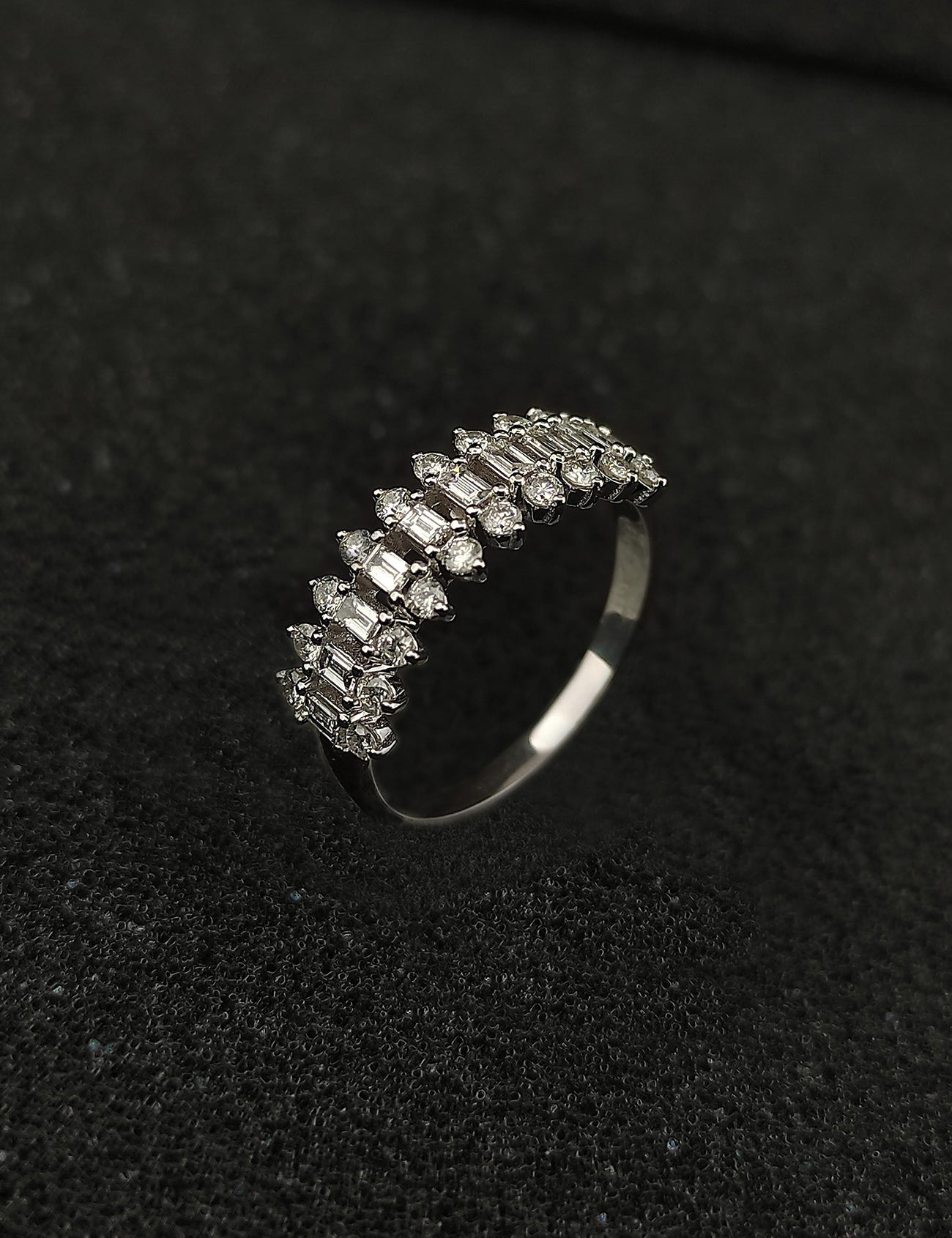 0.64 Carat Diamond Modern Baguette Ring