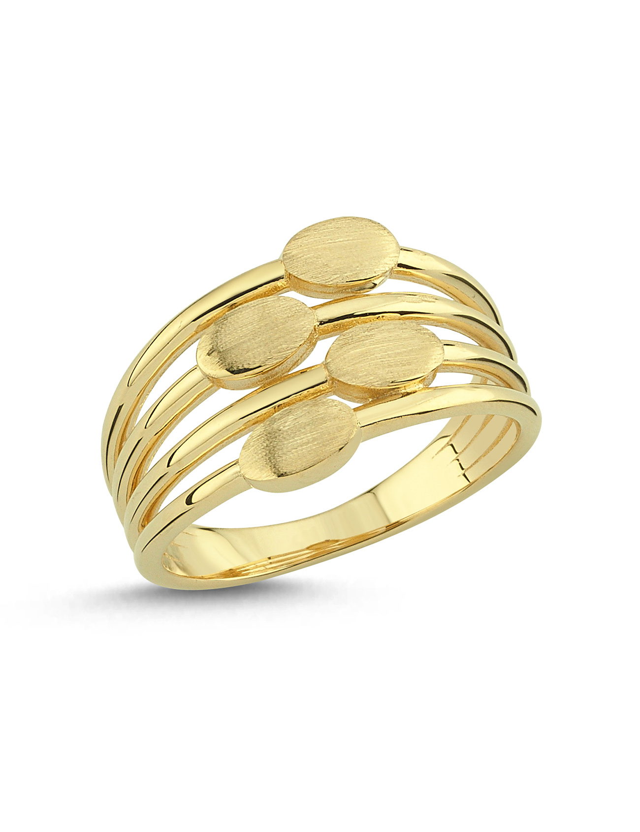 QuadLine Modern Gold Ring Main image
