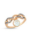 Crystal Drop Gold Ring