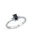 0.54 Carat Diamond Sapphire Ring