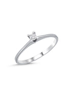 0.08 Carat Bold Prong-Set Solitaire Diamond Ring