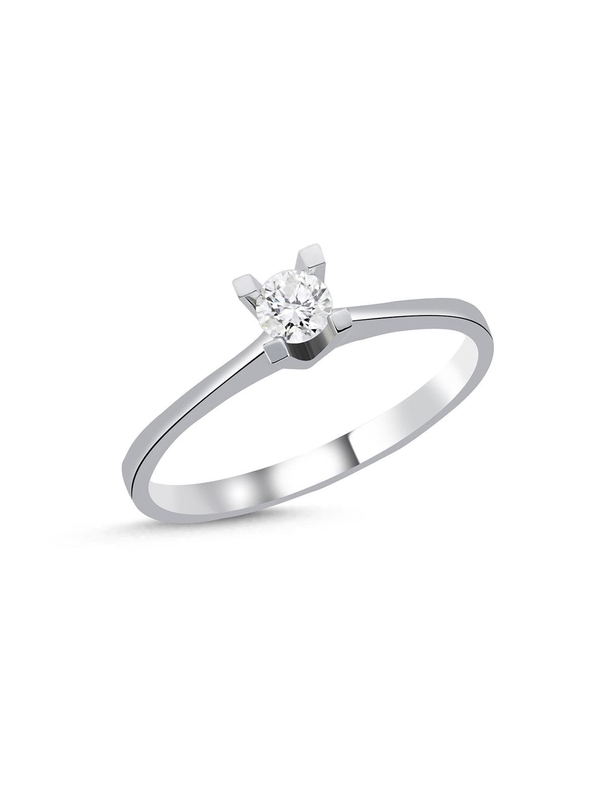 0.18 Carat Delicate Prong-Set Solitaire Diamond Ring Main image