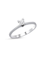 0.18 Carat Delicate Prong-Set Solitaire Diamond Ring