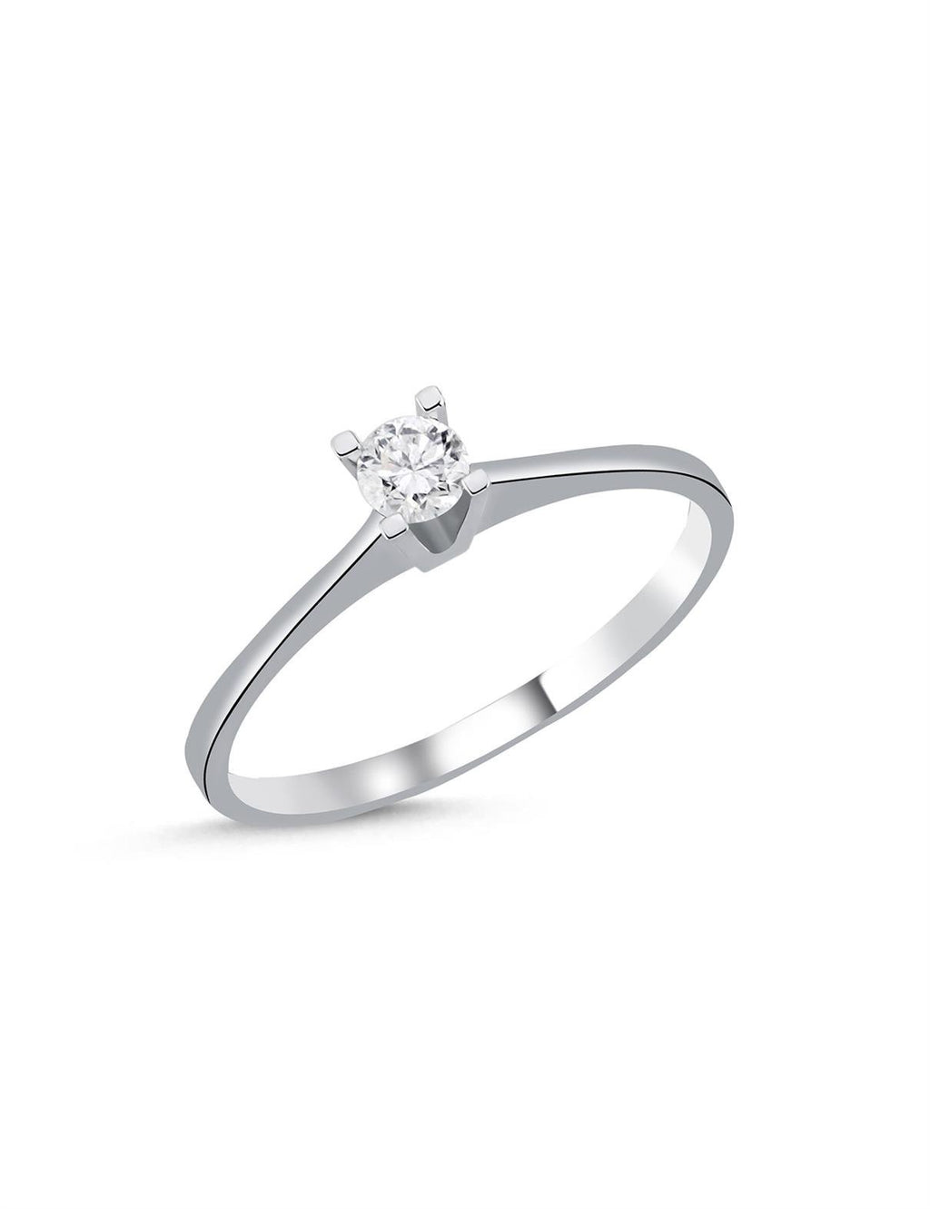 0.17 Carat Delicate Prong-Set Solitaire Diamond Ring