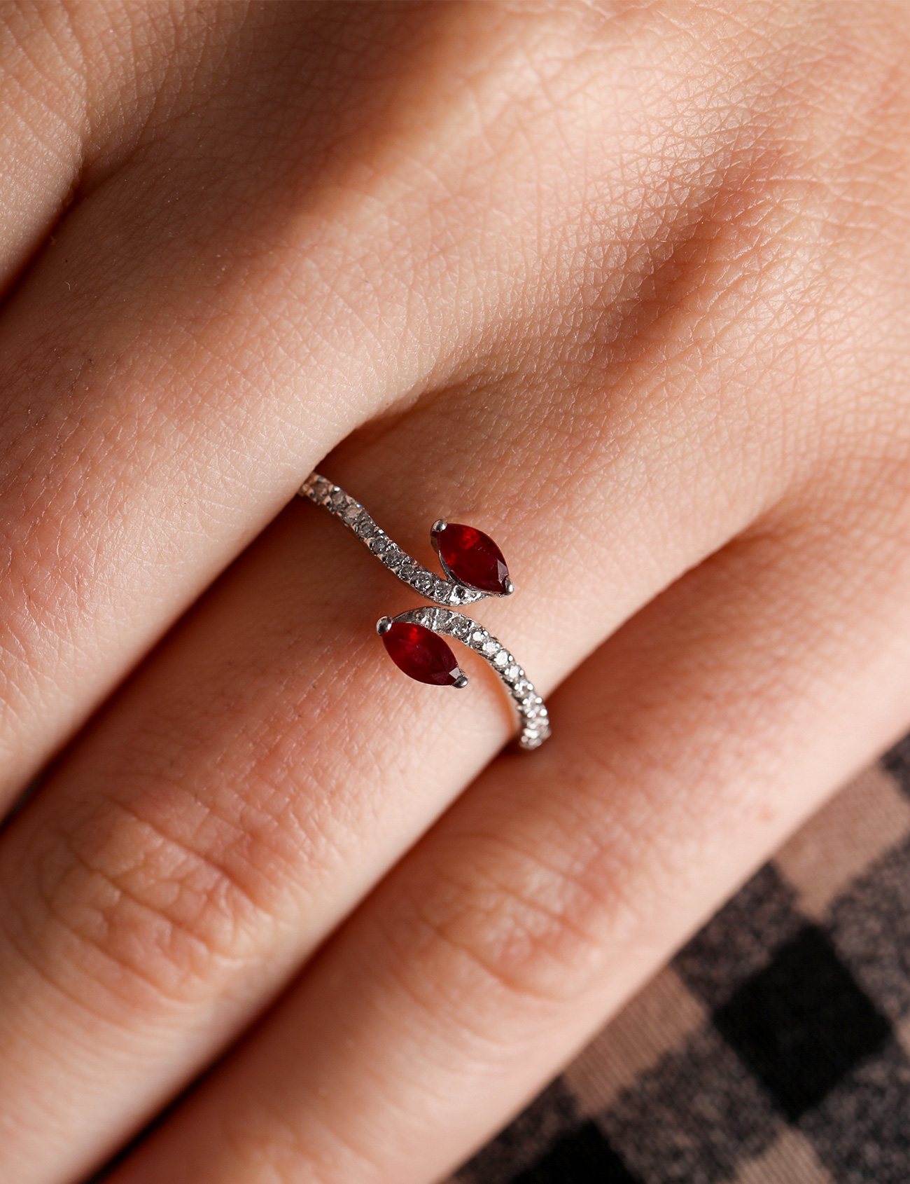 0.43 Carat Diamond Ruby Ring