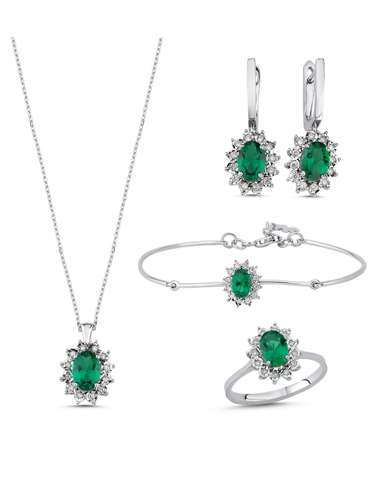 Diamond Emerald Set