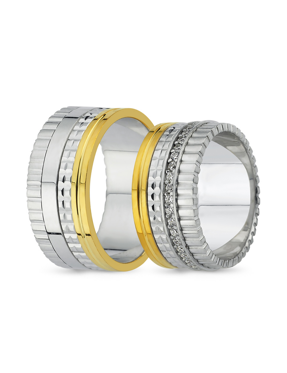 Two-Tone Wedding Band 9mm Main image