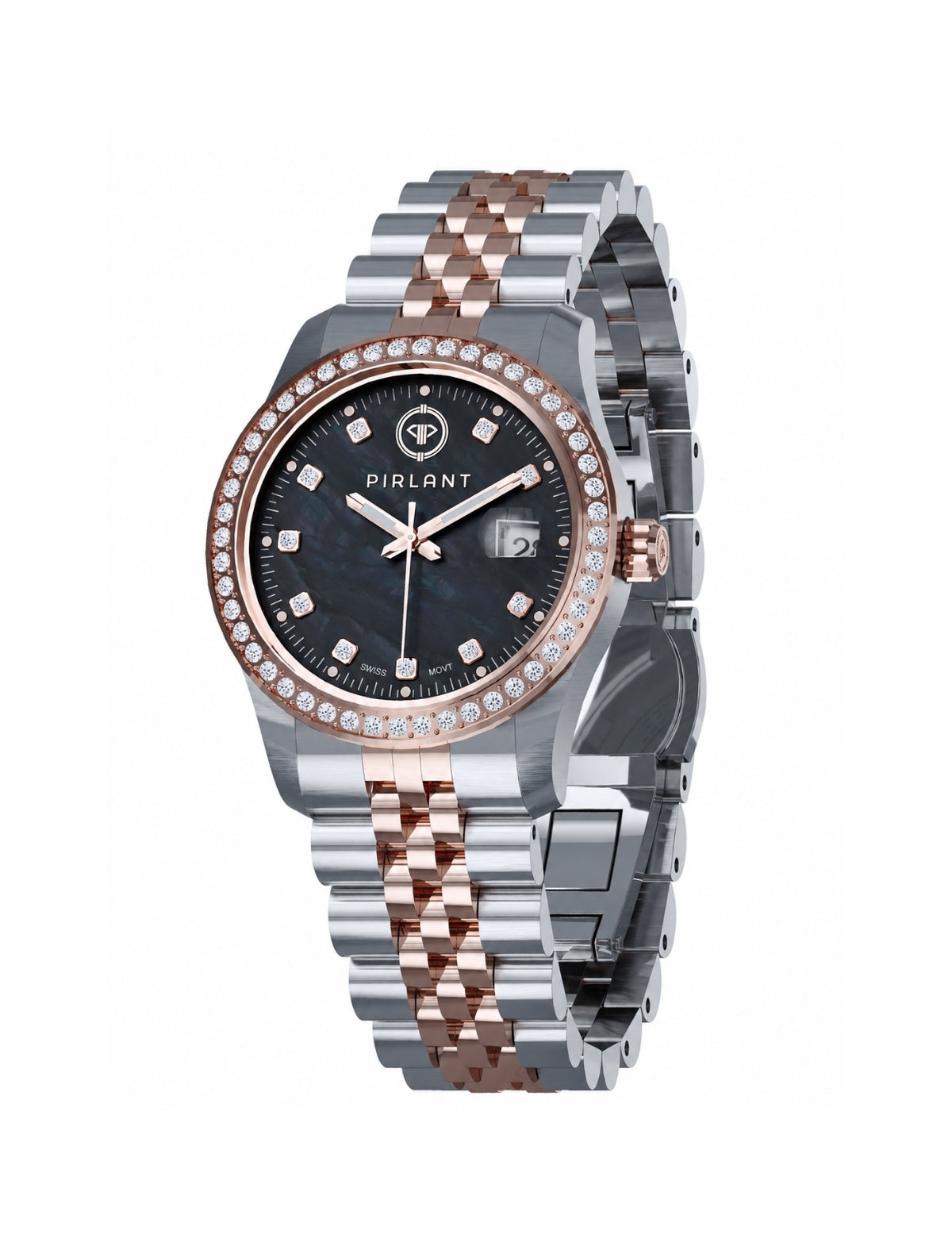 PIRLANT SBL01-3T-SISE Black Mother-of-Pearl Dial Women's Classic Quartz Watch – 34 mm