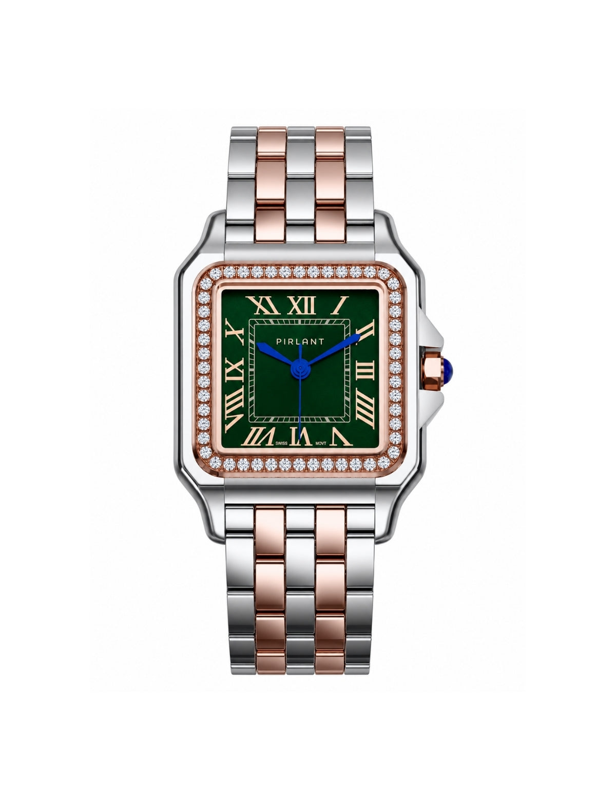 PIRLANT SBL03-3-YE Green Dial Square Women's Quartz Watch – product photo 4 Main image