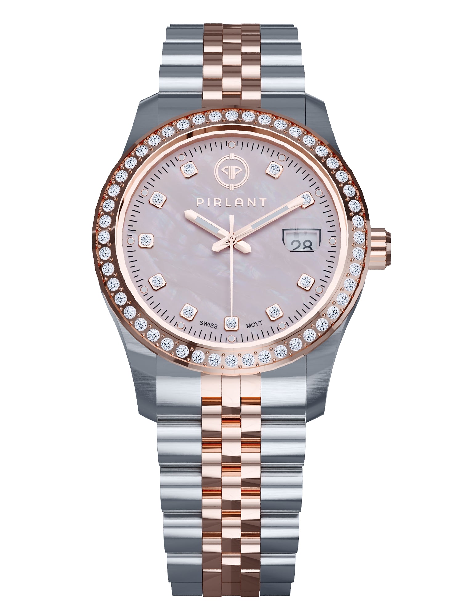 PIRLANT White Mother-of-Pearl Dial Women's Watch