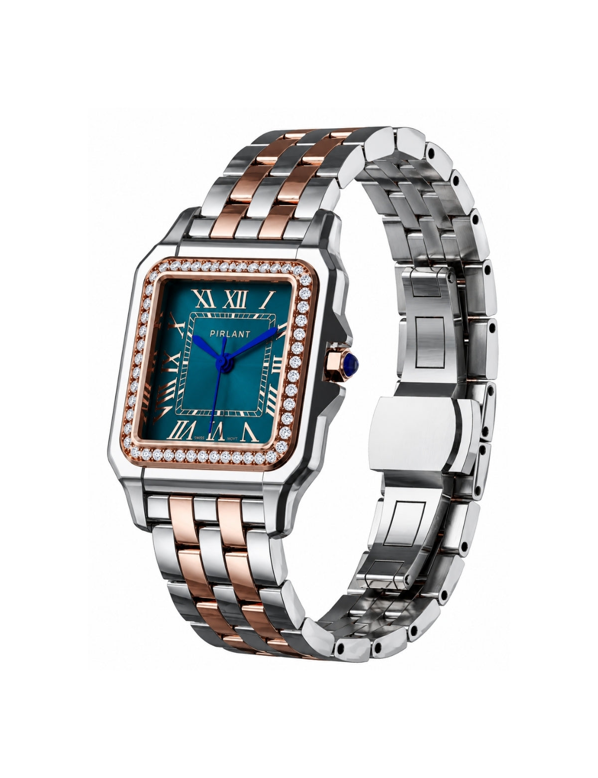 PIRLANT SBL03-3-PT Teal Dial Square Women's Quartz Watch – product photo 2