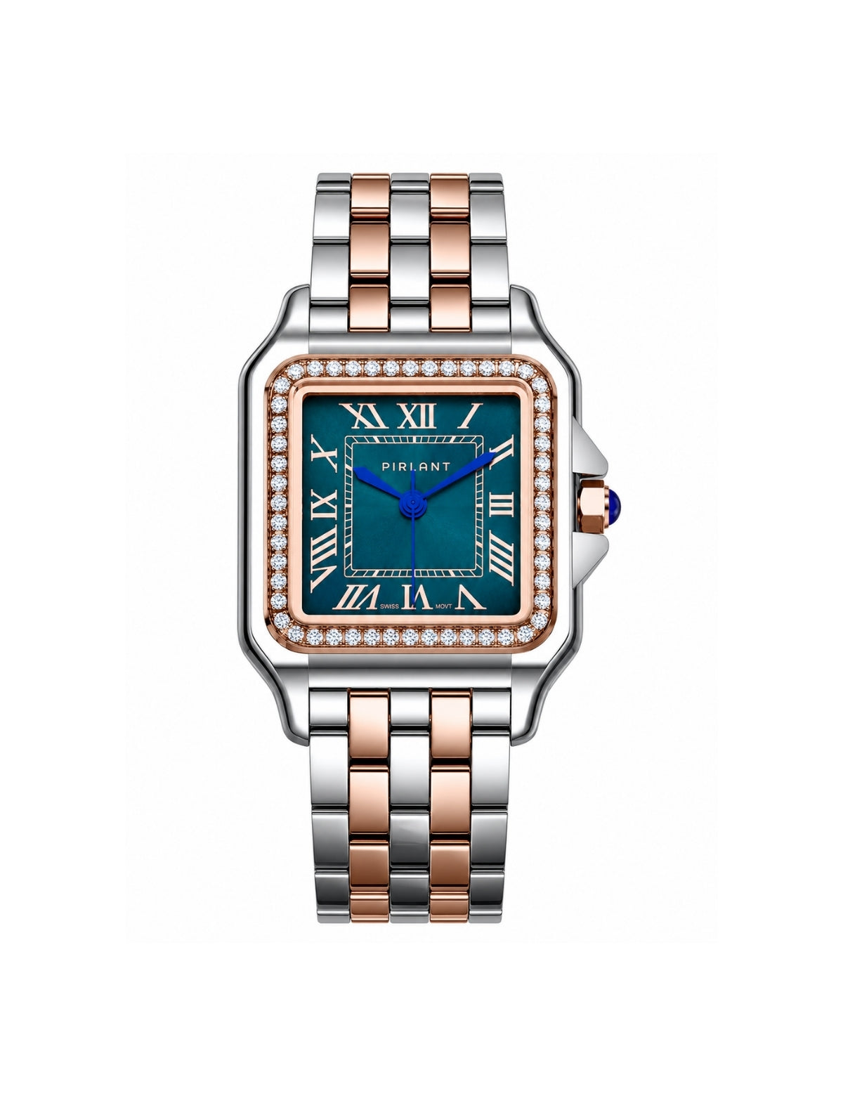PIRLANT SBL03-3-PT Teal Dial Square Women's Quartz Watch – product photo 4