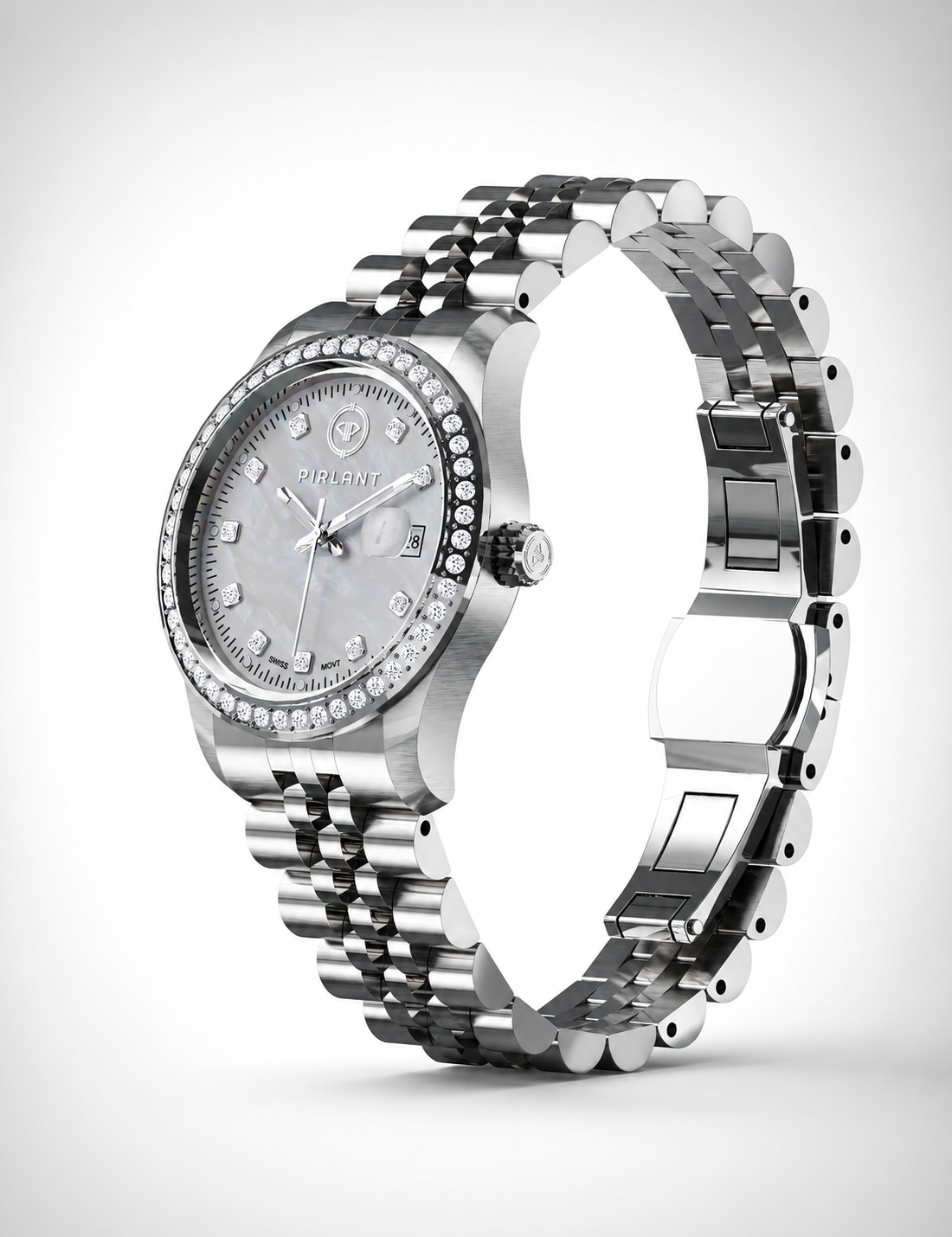 PIRLANT White Mother-of-Pearl Dial Women's Watch