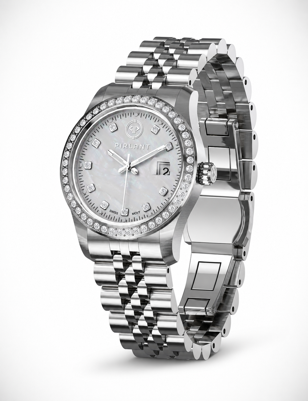 PIRLANT White Mother-of-Pearl Dial Women's Watch