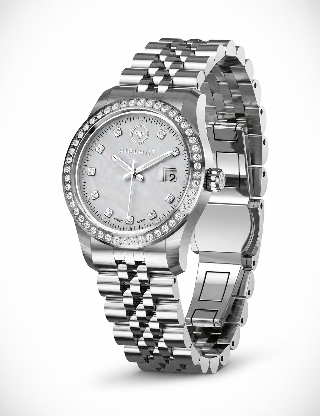 PIRLANT White Mother-of-Pearl Dial Women's Watch