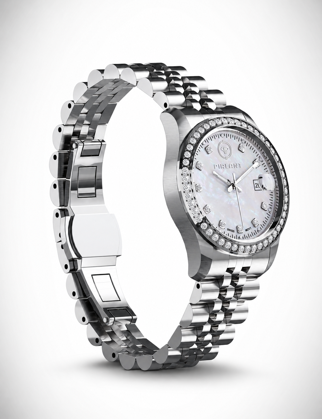 PIRLANT White Mother-of-Pearl Dial Women's Watch