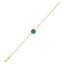Reversible Blue White Mother-of-Pearl Gold Bracelet