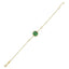 Reversible Green White Mother-of-Pearl Gold Bracelet