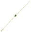 Reversible Green White Mother-of-Pearl Pear Gold Bracelet