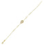 Reversible Pink White Mother-of-Pearl Pear Gold Bracelet