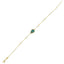Reversible Blue White Mother-of-Pearl Pear Gold Bracelet