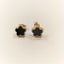 Black Mother-of-Pearl Mini Floral Gold Earrings