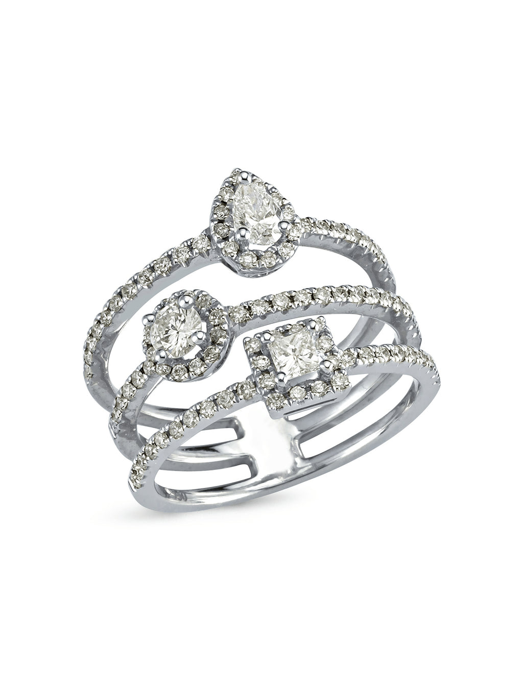 1.02 Carat RowStone-Set Diamond Ring