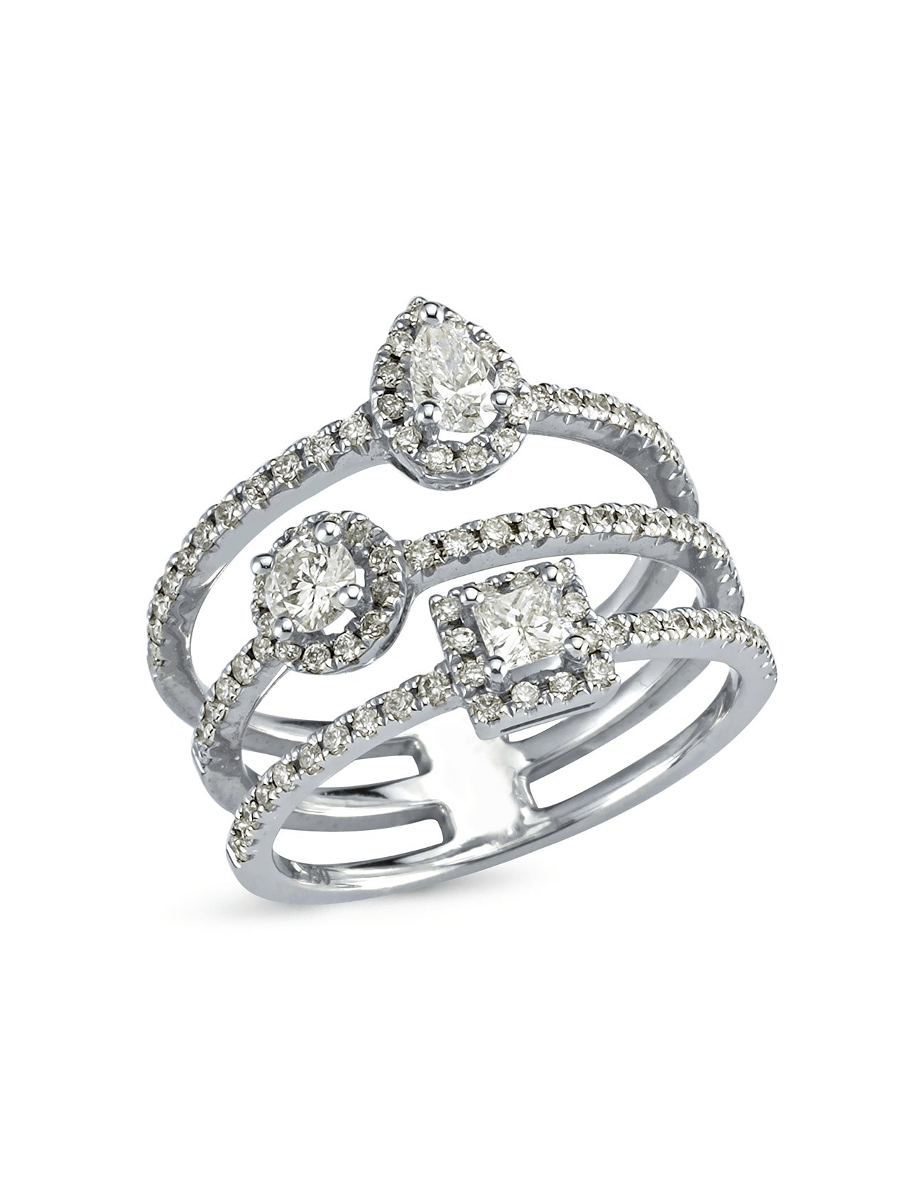 1.02 Carat RowStone-Set Diamond Ring