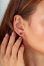 Burgundy Mother-of-Pearl Mini Floral Gold Earrings