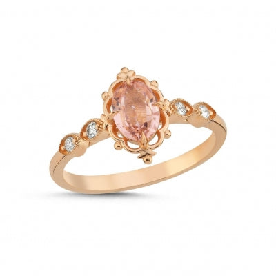 1.09 Carat Diamond Purpleganit Ring