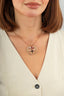 Stone-Set Geometric Italian Design Rose Gold Necklace