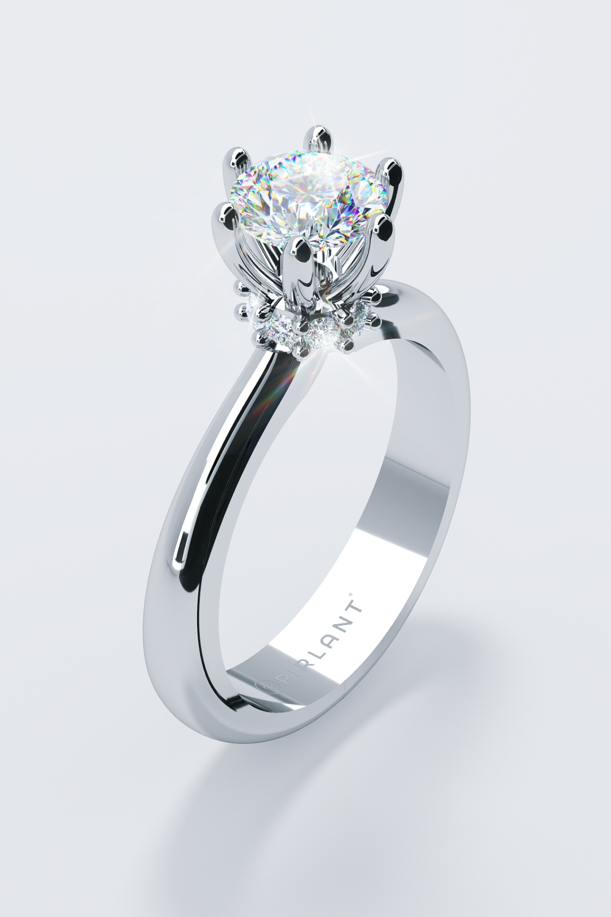 1.16 Carat Frame Stone-Set Diamond Solitaire Ring Main image