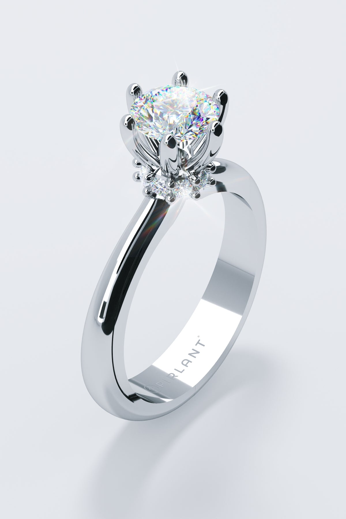 1.16 Carat Frame Stone-Set Diamond Solitaire Ring