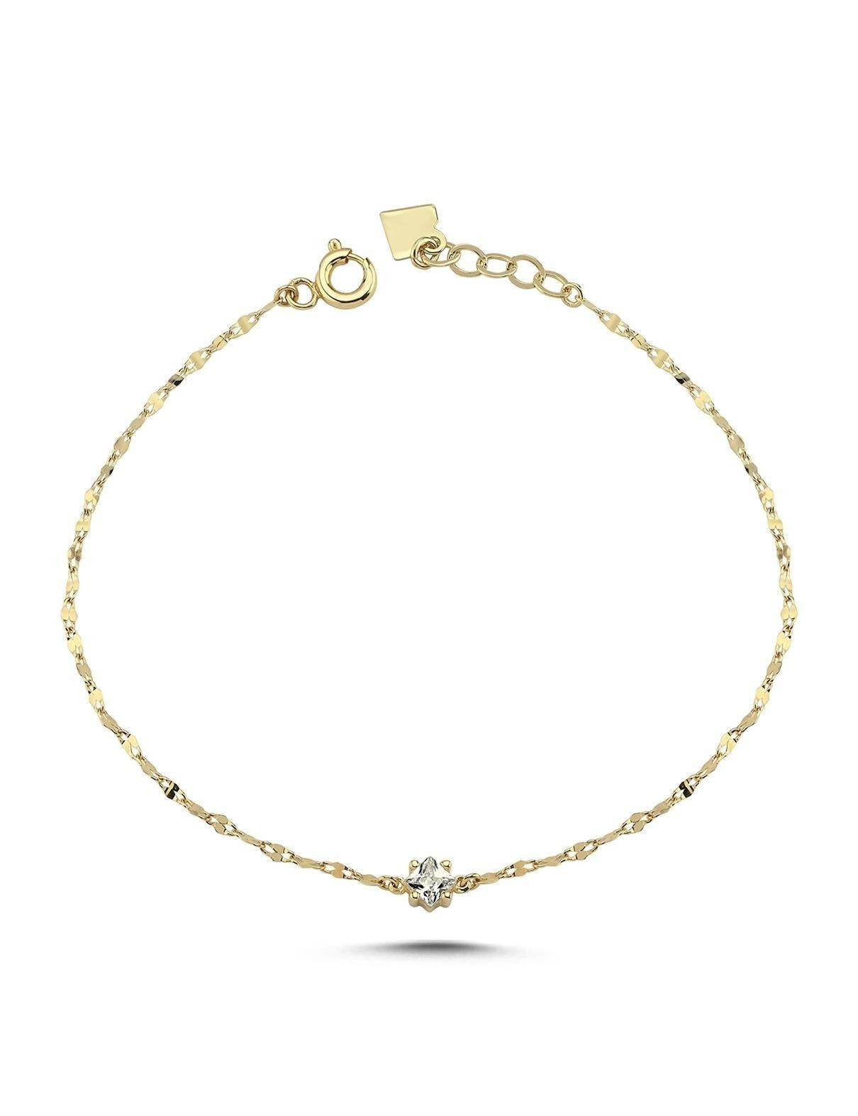Stone-Set Boomerang Gold Bracelet Main image
