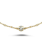 Stone-Set Boomerang Gold Bracelet