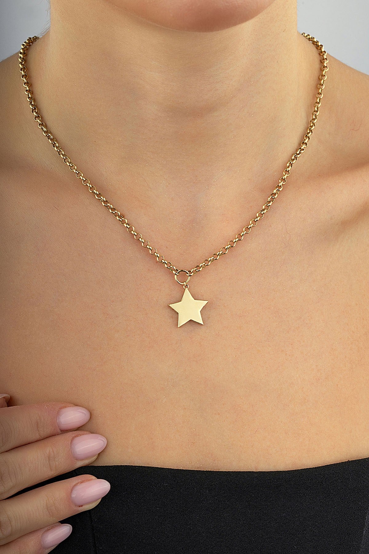 14K Star Gold Necklace
