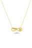 14K Zircon Stone-Set Infinity Gold Necklace