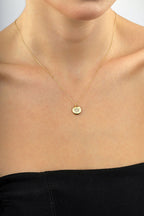 14K Stone-Set Gold Necklace