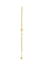 14K Rectangular Paperclip Gold Bracelet