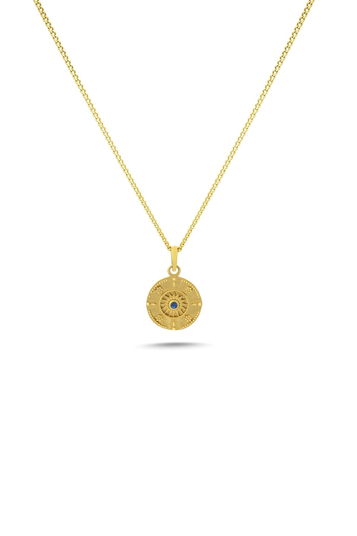 14K Sun Motif Gold Necklace