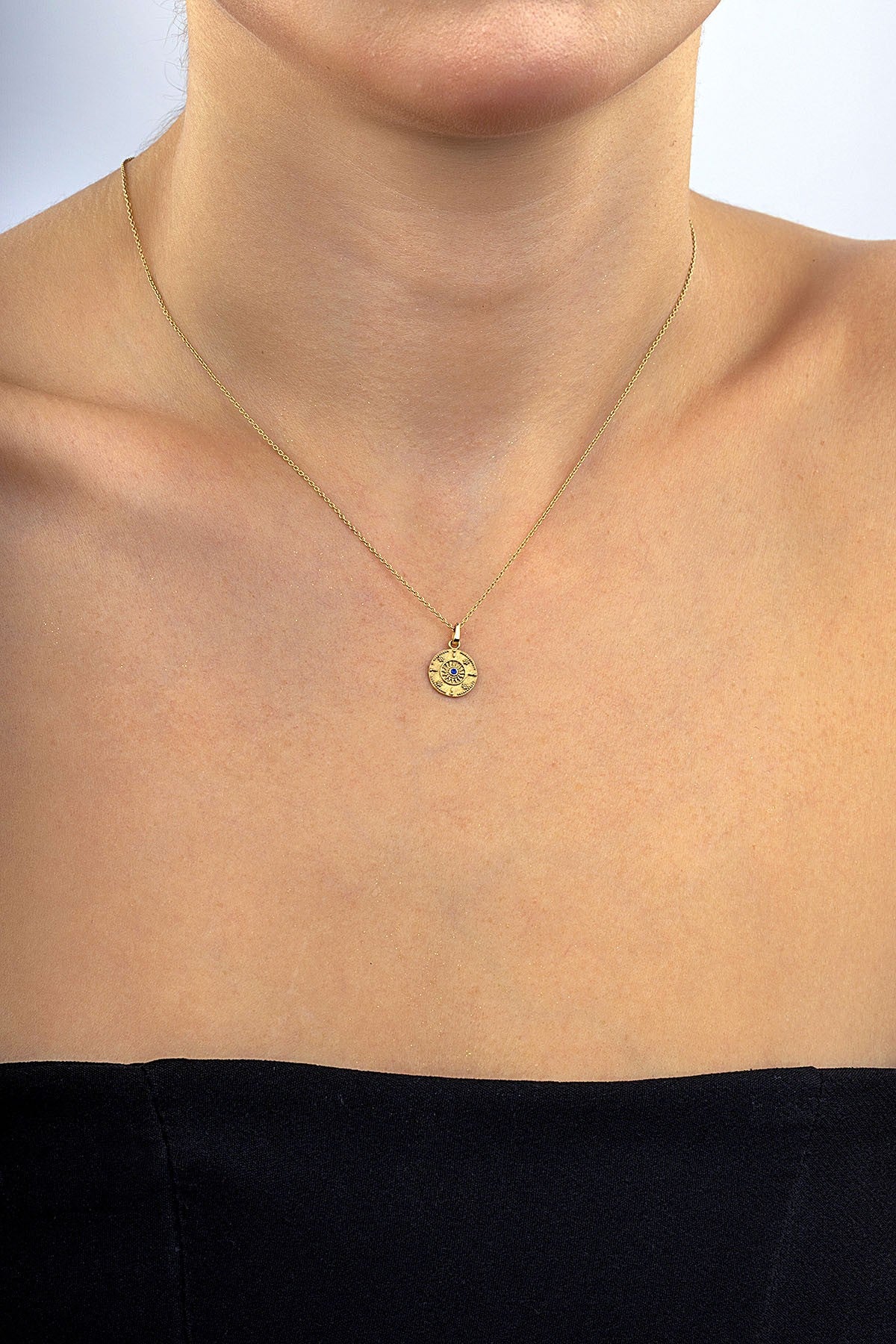 14K Sun Motif Gold Necklace